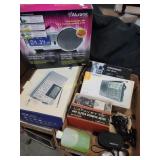 Alarm clock/radio, strength meter, radios and