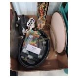 Cookie/pizza pans, scale, roaster and more