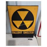 "Fallout Shelter" Metal sign