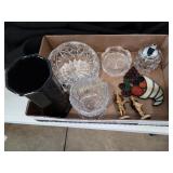 Lighter, ashtrays, mini figurines,  vase and more