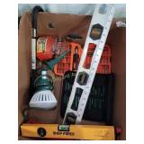 Laser level, crowbar, drill bits and more