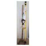 Shovel, rake and bulb reach pole