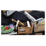 Hammer, ax, hardware, paint brushes, edger and