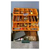 Fishing tackle box and contents