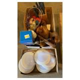 Kitchen utensils and recessed lights