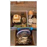 Decorative plates, tea kettles, bowls