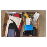 Support belt, staples, phones, vehicle light