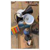 Light fixtures, bird houses, oil lamps