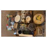 Cups, tins, hunters cord, misc.