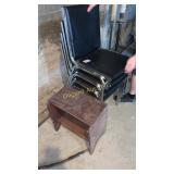 (4) Chairs, end table