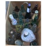 Empty glass bottles