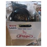 Page Milk Crate, Silver plate & misc metal