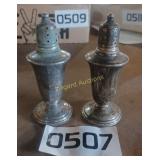 Sterling silver salt & pepper shakers
