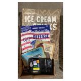 Knitting handbooks, sewing repair kit