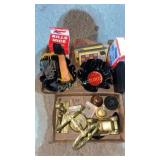 Towel rack, bowls, mouse trap