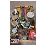 Hardware, brushes, gloves