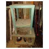 (2) metal stands and castor wheels