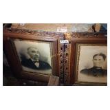 Antique portraits in frames