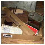 Brooks gun ram rod, oil Lubricant, and bug killer