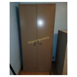 Metal cabinet with contents