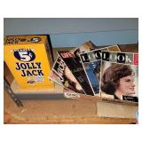 Jolly jack box and Jackie Kennedy magazines
