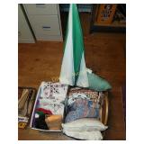 Pillows, blanket, rug and more