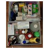 Bathroom cleaners, latex gloves, soap and more