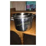 Metal racks, pot, muffin pans, knives, misc