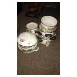 Fruit decorated pots and pans (13 PC)