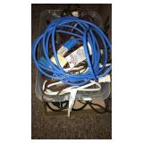 Lanterns, extension cords, books