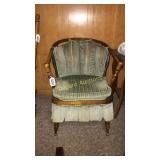 Wooden cushioned chair