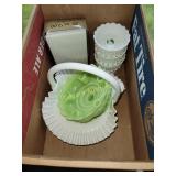 Fenton, milk glass and Christmas cards