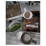 Salad spinner, vases serving dishes & more