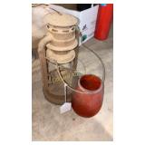 Lantern, glass shade