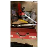 Picker, tape, toolbox and contents