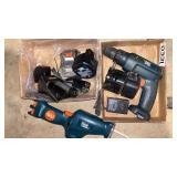 B&D drill and saw, batteries
