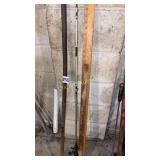 Fishing pole, yard sticks