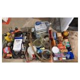 Nails, screws, v-belt, fire alarm, misc.