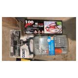 Soldering gun kit, ratchet set, 100 psi foot pump