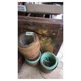 Bailing twine and wooden card table