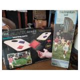 Badminton and beanbag games