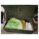 Wood trunk with contents