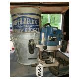 Minnow bucket, galvanized buckets and router