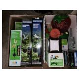 Solar lights and humming bird feeders