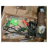 Biscuit joiner, hedge trimmer, duster and tools