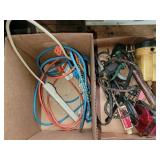 Hammer, electric cords, pins and more