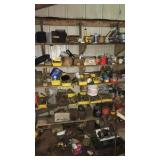 Shelf  contents, nuts, bolts, nails, flash