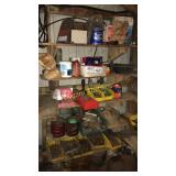 Shelf contents, No trespassing sign, nuts