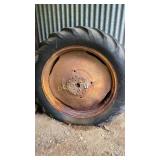 Tractor tire & rim (12.4-38)