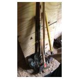 Pitch fork, shovel, axe